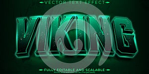 Viking text effect, editable nordic medieval celtic text style