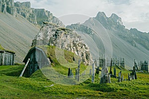 Viking Village near Vestrahorn mountain