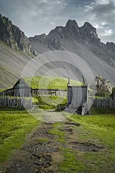 Viking Village near Vestrahorn in Iceland photo