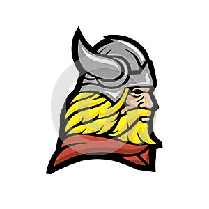 Viking warrior head mascot