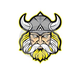 Viking warrior head mascot