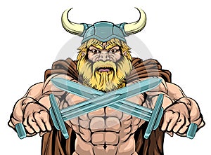 Viking Warrior Holding Swords