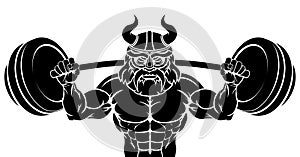 Viking Weight Lifting Body Building Mascot