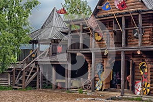 Viking wooden house