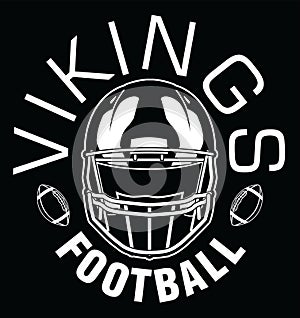 Vikings Football One Color - White