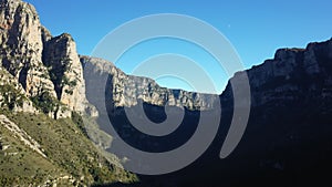 Vikos Gorge in the middle of Vikos Aoos National Park