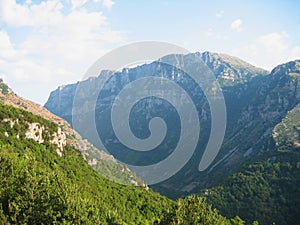 Vikos gorge in the Pindus mountains Epirus region Greece