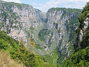 Vikos gorge in the Pindus mountains Epirus region Greece