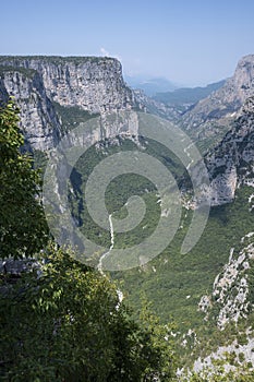 Vikos gorge at Pindus Mountains, Zagori, Epirus, Greece photo