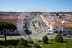 Vila Vicosa castle view of the city in alentejo, Portugal photo