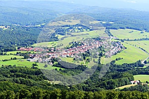Vilage panoramic view in Bavaria Germany
