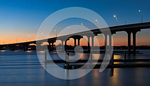 Vilano Bridge at sunset