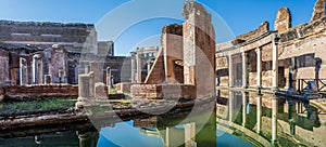 Villa Adriana near Rome Italy. Panorama.