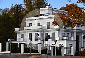 Villa in Autumn at the River Havel, Lake Wannsee, Zehlendorf, Berlin