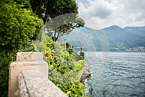 Villa Balbianello. Lake Como. View of Lake Como from Old Villa Terrace. Italy