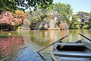 Villa Borghese gardens & boat