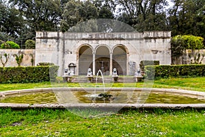 Villa Borghese Gardens in Rome