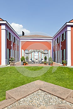 Villa in classic style, view from the garden