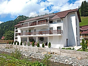 Villa complex from Moieciu village