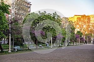 Villa Comunale Park in Naples, Italy