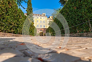 Villa d`Este is a 16th-century villa in Tivoli, famous for its terraced hillside Italian Renaissance garden