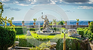 The Rometta Fountain in Villa d`Este, Tivoli, Rome province, Lazio, central Italy. photo