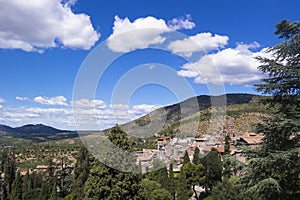 Villa d`Este Tivoli, Italy - SEPTEMBER 6, 2016. View of the vall