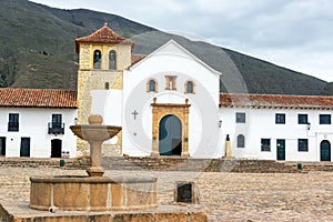Villa de Leyva Church and Fountain