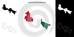 Villa de Zaachila outline map