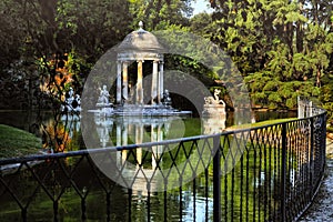 The Villa Durazzo-Pallavicini park in the English romantic style