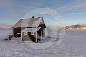 Villa Fredheim, the famous cabin in Tempelfjorden, Svalbard.