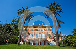 Villa Grimaldi Fassio in Genoa Nervi, inside Genoa Nervi Groppallo Park, Italy