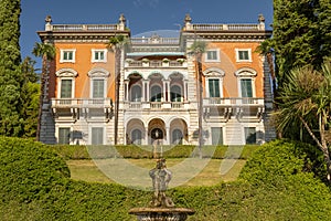 Villa Maria, residence built in neo Renaissance style in Griante, Como Lake Italy.