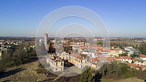 Villa Medolago Rasini, Limbiate January 18, 2017, aerial view