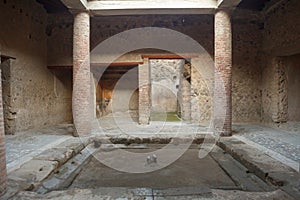 Villa of the mysteries in Pompeii (Pompei). Ancient Roman city in Pompei, Province of Naples, Campania, Italy