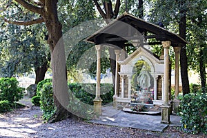 Villa Negrotto Cambiaso and Parco Comunale, shrine, Arenzano, Liguria, Italy.