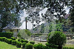 Villa Negrotto Cambiaso and Parco Comunale, water feature, Arenzano, Liguria, Italy.