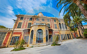 Villa Saluzzo Serra in Genoa Nervi, inside Genoa Nervi Groppallo Park, Italy.