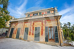 Villa Saluzzo Serra in Genoa Nervi, inside Genoa Nervi Groppallo Park, Italy.