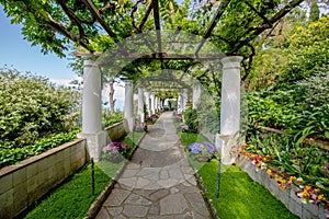 The Villa San Michele in spring, in Anacapri on the island of Capri, Italy photo