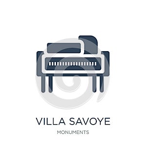 villa savoye icon in trendy design style. villa savoye icon isolated on white background. villa savoye vector icon simple and