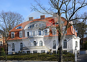 Villa in Spring in the Neighborhood of Grunewald, Wilmersdorf, Berlin