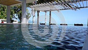 Villa Swimming Pool with Sea View Slow Motion