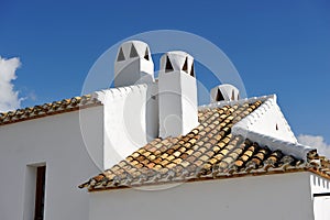 Andalusian rooftops in the Tourist Villa of Zagrilla Village near the town of Priego de Cordoba, Spain photo