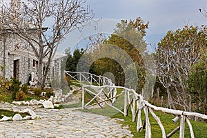 Villa under the blue sky