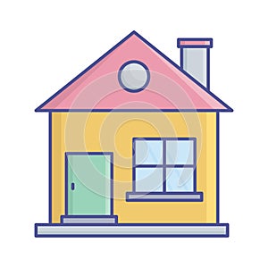 Villa Vector Icon which can easily modify or edit