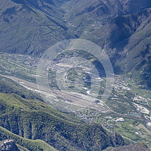 Villadossola town in Ossola valley, Italy