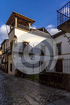 Torquemada palace in Water street in the old town of Villafranca in the way of photo