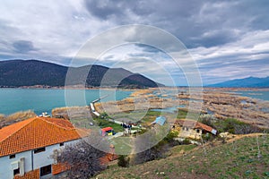 Village of Agios Germanos and it`s church, Prespes, Greece