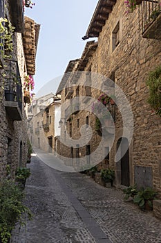 village of ainsa in the spanish pyrenees